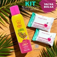 Desodorante Íntimo Spray + Lenços Higienizadores Vai na Bolsa & Necessaire Perfume Feminino
