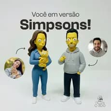 Boneco Personalizado Estilo Simpsons • Presente Criativo • Mini Figura Colecionável