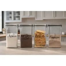 Kit ou Unitário Cantinho do Café-ESCOLHA SEU KIT/Potes Hermêticos Acrílico 1,45L-Organização Cozinha