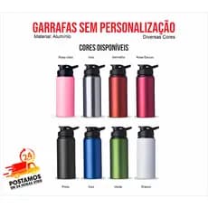 Garrafa Squeeze Água Academia 600ml Alumínio