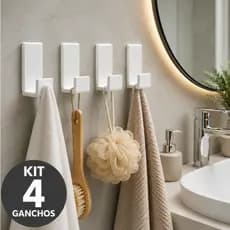 Kit 4 Gancho De Parede Toalhas Roupas Banheiro