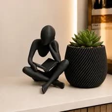 Estátua Decoração Abstrata Vaso Para Planta Suculenta | Decoração Moderna