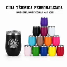 Copo Térmico Cuia Cerveja Personalizado C/ Tampa 360ml