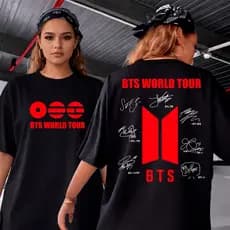 lançamento blusa camiseta  Feminina Masculina 100% algodão  Bts Tour Kpop 2026 BR Show