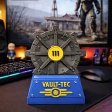 Suporte Celular Fallout Vault-Tec Com Espaço para Fio Porta Smartphone Setup Gamer Presente Geek