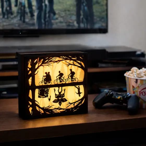 Luminária Stranger Things Mundo Invertido • Com bateria • Luminária de mesa decorativa