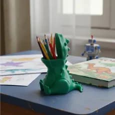 Porta Lápis/Caneta Dinossauro – Organizador Criativo e Decorativo para Escrivaninha