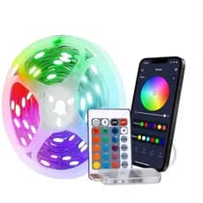 Fita Led Cordão 20 Metros Pisca Pisca RGB Com Controle Remoto Bluetooth E Aplicativo A Prova D'Água