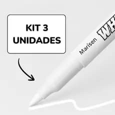 Kit 3 Caneta Marcadora Permanente Branca A Prova D'água Retoque Reparos Artística Fina Secagem Rápida