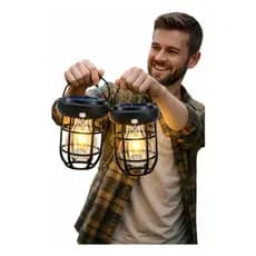 Luminaria Solar Led Lampião Portátil Recarregável