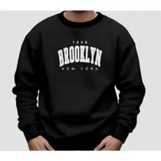 Moletom Casaco Gola Redonda Estampado Masculino Feminino Blusa de Frio
