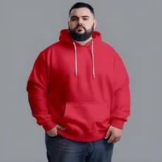 Blusa Moletom Lisa Masculino Plus Size Canguru