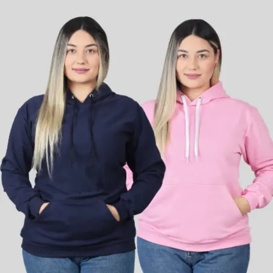 Blusa Moletom Canguru Feminina Alta Qualidade Com Capuz e Bolso Lisa Outono/ Inverno Cores Variadas