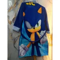 roupão do Sonic infantil personalizado com nome da Criança todos personalizado, comprou passe o nome da criança.