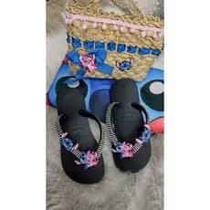 chinelo Customizado, bordado legitimo