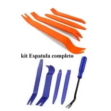 Jogo De Espatulas Ferramenta De Nylon Desmontar Painel Forro De Porta Automotivo Com 9 pecas