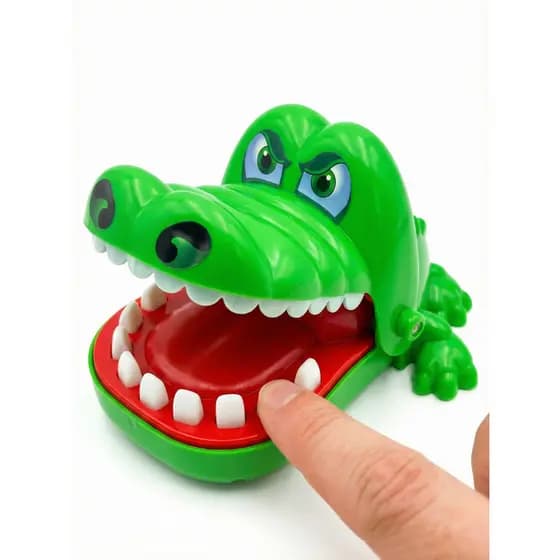 Brinquedo Crocodilo Dentista Art Brink Morde Dedo Jogo Interativo Boca Jacaré Crianças