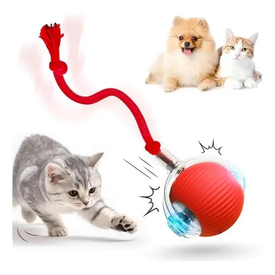Bola Brinquedo Automatica Para Animais De Estimação Rolamento Inteligente Anti Tédio Resistente