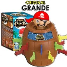 BRINQUEDO INFANTIL BARRIL PIRATA ORIGINAL JOGO INTERATIVO DE MESA TABULEIRO EDUCATIVO PULA CRIANÇAS