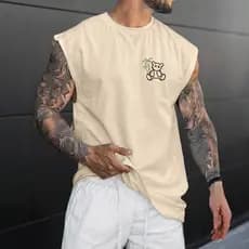 Camiseta Regata Oversized Camisa Cavada Estilo Machão Urso Summer Invencible