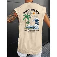 Camiseta Regata Oversized Masculina Camisa Machão Academia Cavada Verão