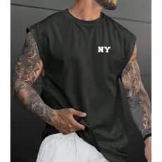 Regata Masculina Machão PLUS SIZE NY 100% Algodão 30.1 G1 AO G5  Academia Treino