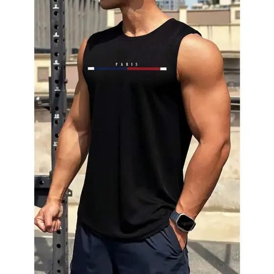 Regata Machão Masculina Plus Size Paris 100% Algodão Confortável Treino Academia