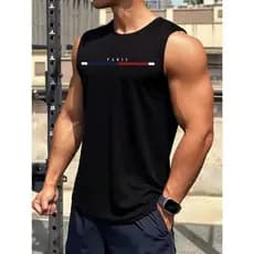 Regata Machão Masculina Plus Size Paris 100% Algodão Confortável Treino Academia
