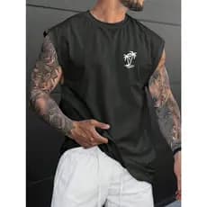 Regata Machão Masculina Plus size G1 ao G5 Coqueiro 100% Algodão confortável 30.1 envio rapido