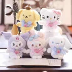Brinquedo de Pelúcia Sanrio My Melody Cinnamoroll Kuromi, Pingente de Anime Infantil CH9I