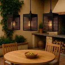 Kit 3 Luminárias Pendentes De Teto Estilo Moderno Área Gourmet - Preto