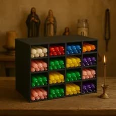 Porta-Velas MDF Cru para Umbanda e Candomblé Corte a Laser - Escolha sua cor