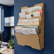 Organizador de Parede Porta Arquivos A4 MDF Cru 5 Divisórias