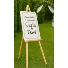 Cavalete De Chão Para Placa De Recepção Casamento Evento Festas E Aniversários