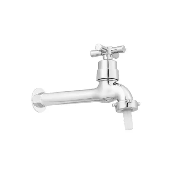 Torneira Abs Cromada Para Tanque Máquina De Lavar Jardim Longa 1/2