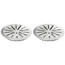 Kit 2 Ralos Piscina Inox 15cm Anti Turbilhão Dreno Fundo Saída 50mm Piscina Alvenaria