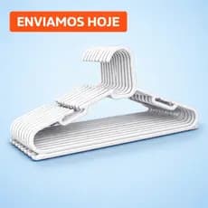 Cabide Branco Adulto Cabides Reforçados Organizar Roupas Resistente Kit