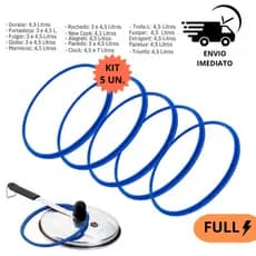 Kit 5 Borracha De Panela De Pressão Em Silicone Azul Panela de Pressão Rochedo