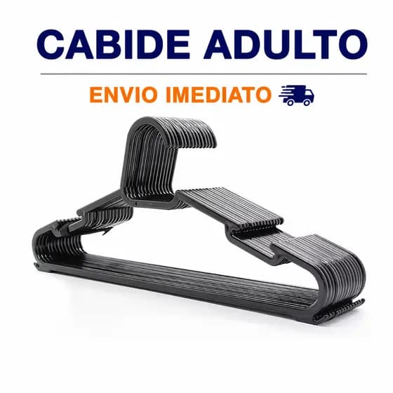 Kit 20 Cabide Resistente Adulto Preto Cabides Organizar Roupas Reforçado
