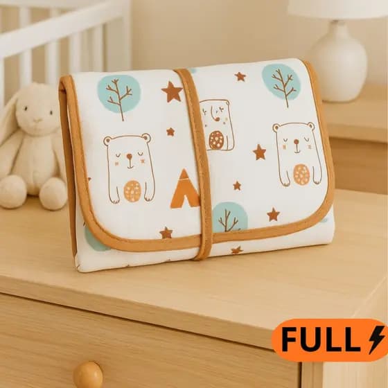 Trocador Portátil Bebe Impermeável Recém Nascido Estampado Compacto Trocar Fralda