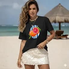 Camisas Personalizadas Camiseta Estampas Tropicais Verão Rio T Shirt Algodão Camiseta Estampada Feminina Moda Casual
