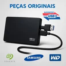 HD Externo 500Gb/1TB Silencioso USB 3.0 Compacto Pronto Para Uso Promoção (Marcas sortidas)