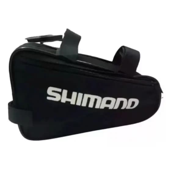 Bolsa De Quadro Triangular Bike Shimano Preto Poliéster 600 super reforçado