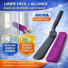 Limpeza de Vãos Ákora Limpa Box e Limpador De Transpasse Vidro Limpo Por Inteiro