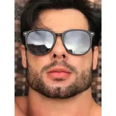 Óculos de Sol Masculino verao Quadrado hexagonal Acetato Proteção UV400 Esportivo Hype Retro Vintage