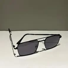 Óculos de sol quadrada feminino masculino armação metal retangular Eyewear piloto uv