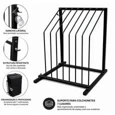 Suporte Para 7 Colchonetes Profissional Academia Vertical