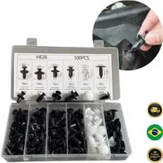 KIT 100 PRESILHAS UNIVERSAIS PARA CARROS – FIXAÇÃO RÁPIDA E SEGURA! 🛠️