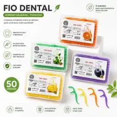 Palitos de fio dental flosser ultrafinos para limpeza bucal Caixinha com 50 unidades