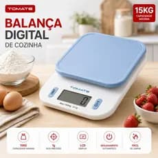 Balança Digital Cozinha Eletrônica A Pilhas Max 0.1G A 15kg Com Visor Academia Dieta Ingredientes